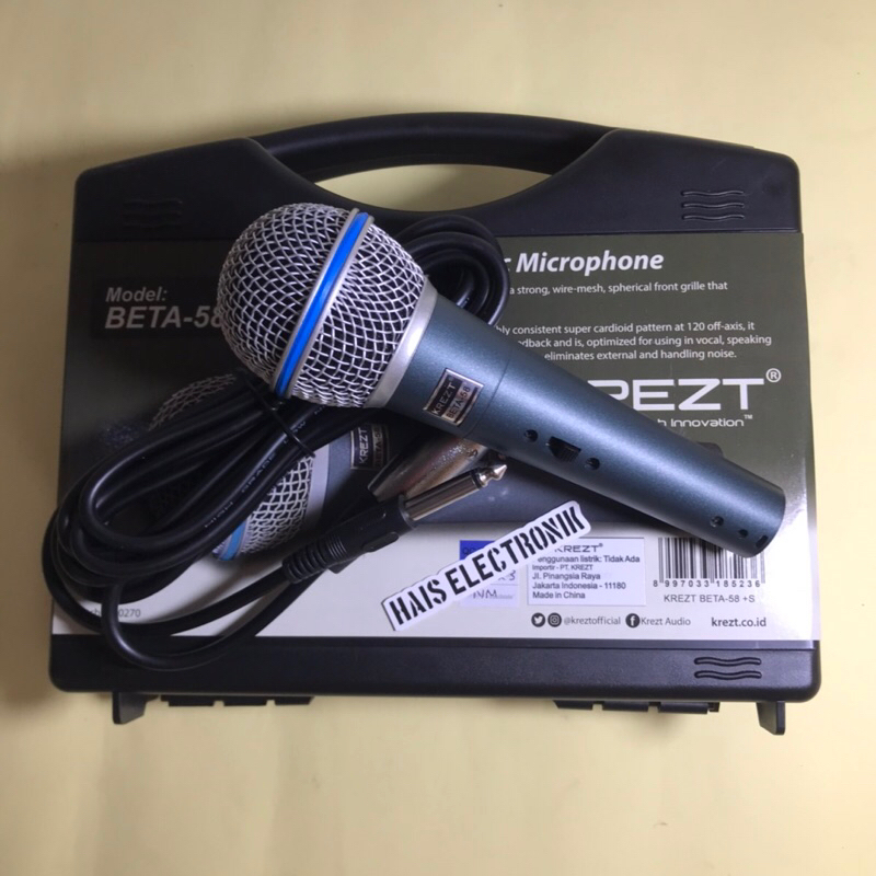 mic krezt beta-58 dynamic microphone