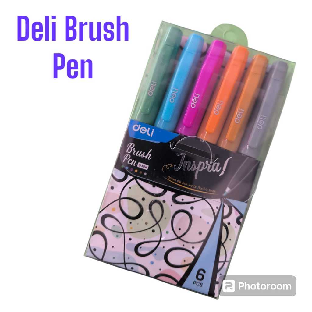 

Deli brush pen type u304 inspria isi 6 warna