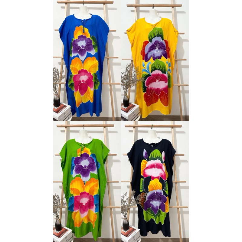 DASTER PAINTING BUNGA LUKIS BALI JUMBO PREMIUM || BIG DRESS BALI PAINTING BUNGA BESAR