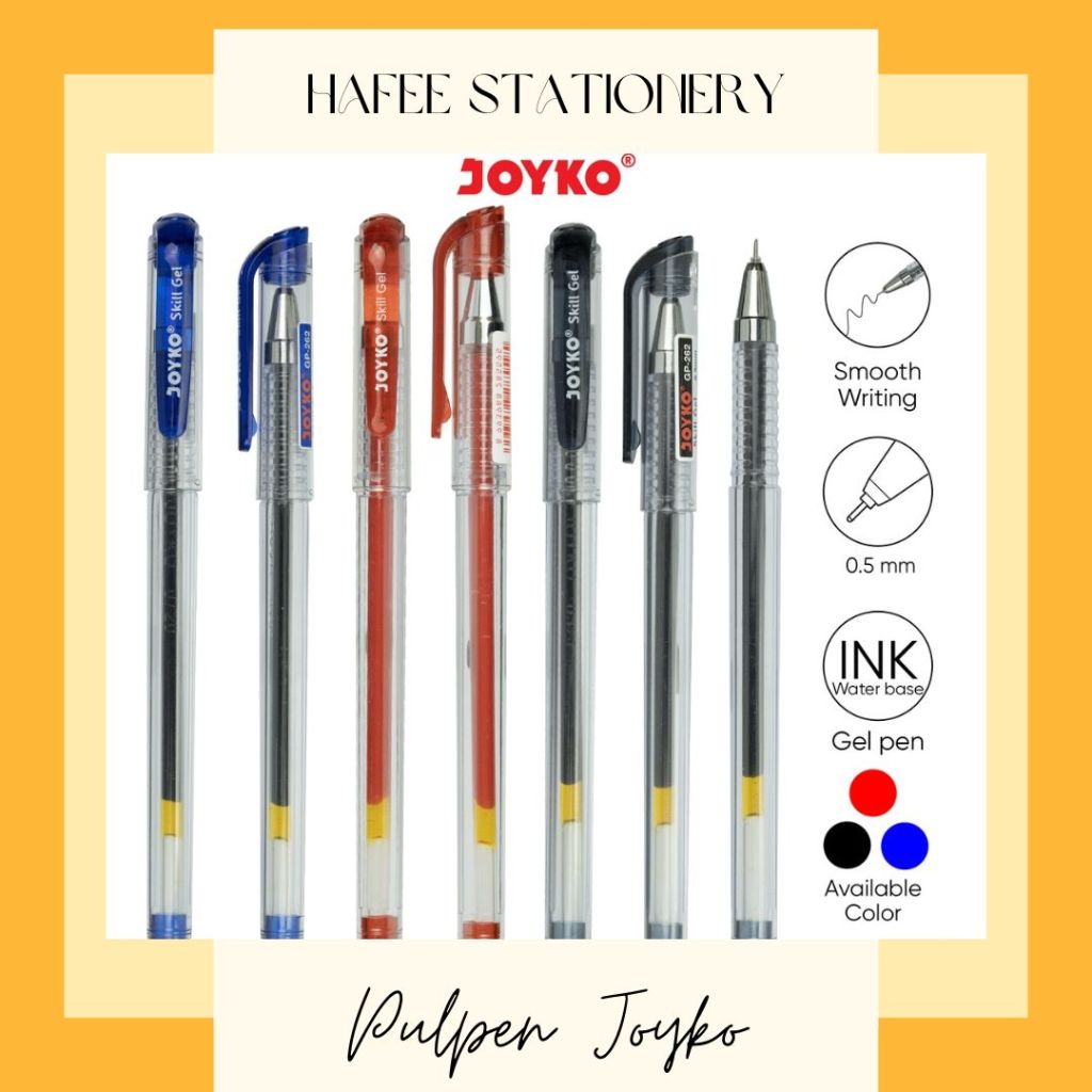 

Gel Pen Pulpen Pena Joyko GP-262 Skill Gel 0.5 mm (dapat kirim instant bandung)