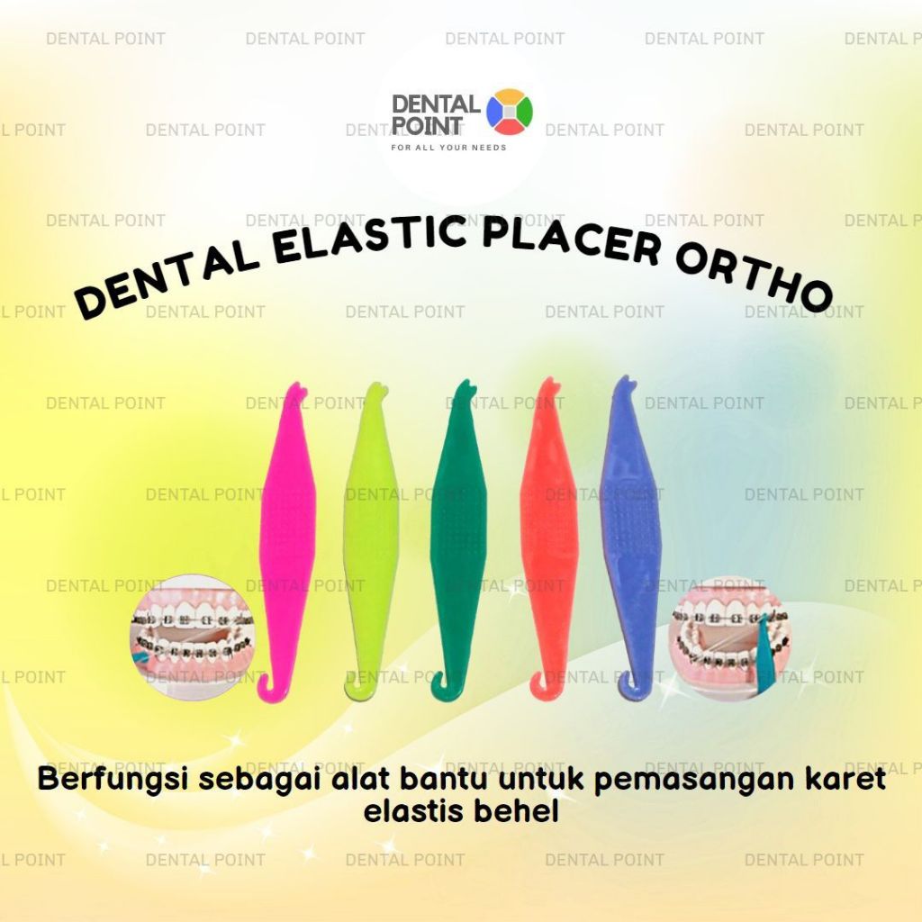 Dental Elastic Placer Ortho /Alat Pasang Karet Elastis Behel