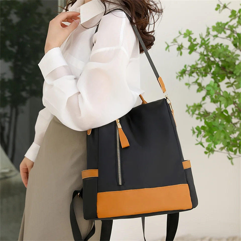 Tas Ransel Wanita 2in1 bisa jadi selempang dan ransel model elegan cocok untuk kuliah, kerja, main, 