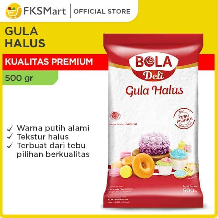 

Gula halus pink bola deli 500 gram dus