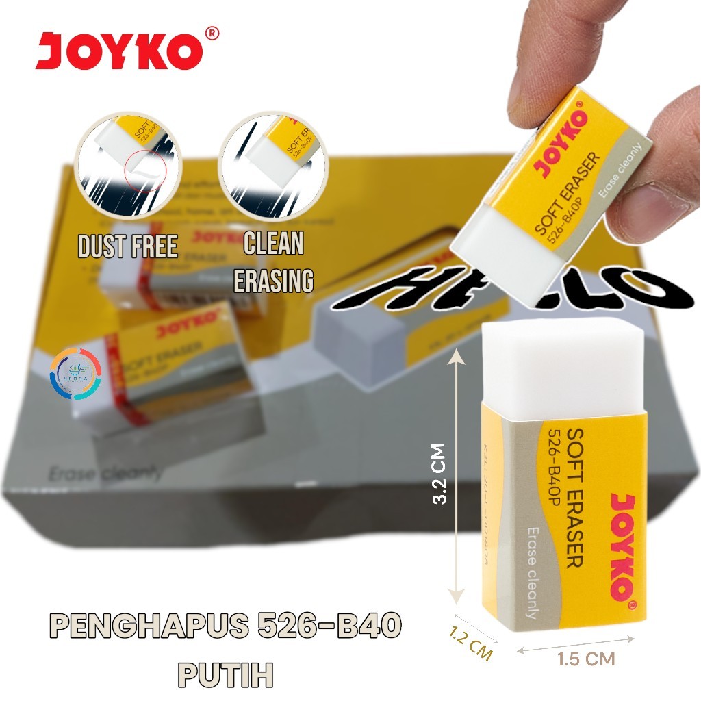 

Joyko Penghapus Kecil / Stip / Eraser Mini 526 - B40 Putih