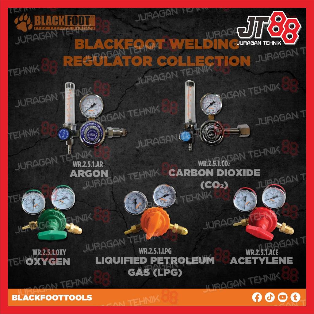BLACKFOOT REGULATOR GAS  OXYGEN ACETELYN LPG LAS MIG