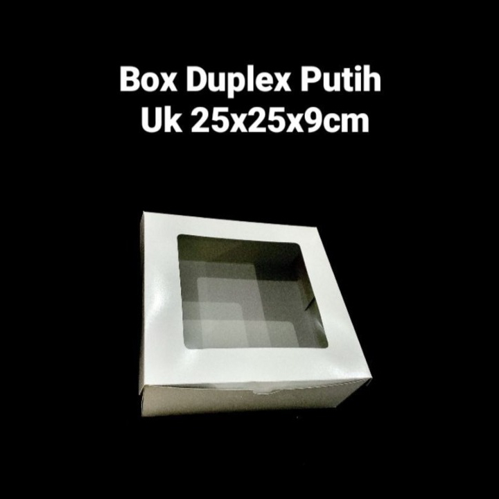 

( 5 pcs ) Box Hampers Kue Bolu Ukuran 25x25x9 cm Tanpa Sekat Dus Mika Packaging Roti Cake Pudding