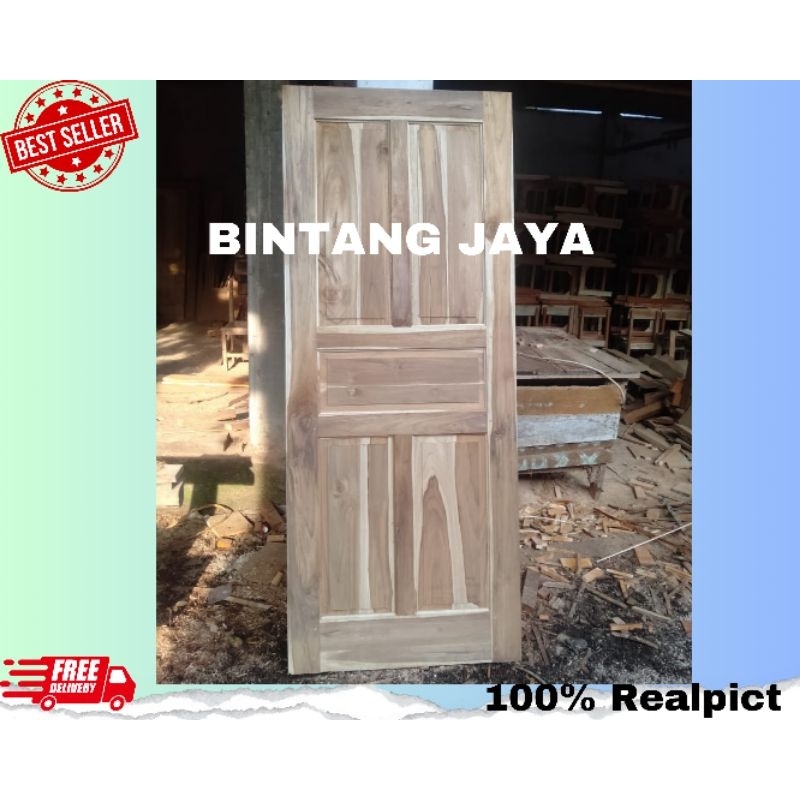 Pintu Utama Rumah Kayu Mahoni Model Minimalis Pintu Kamar Murah