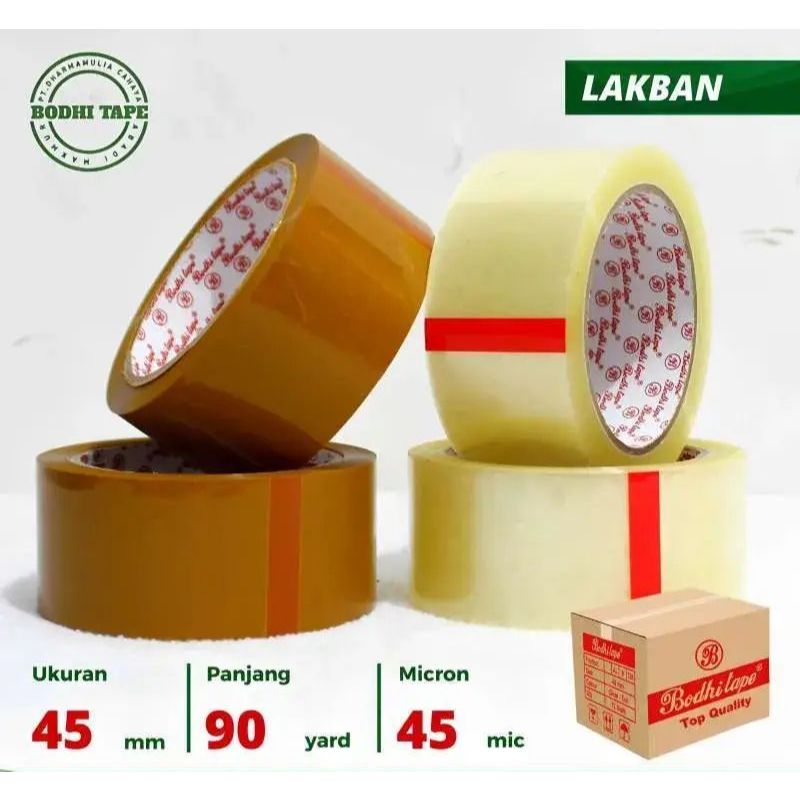 

Norden - LAKBAN 45 MM x 90 YARD - Isolasi 2 Inch Bening Coklat Cokelat Selotip Tape Packing Besar Putih Inchi Transparan Selasiban Inci Kualitas Daimaru Murah Medan