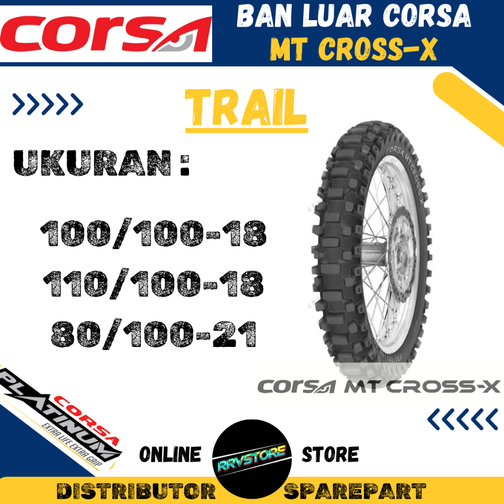 BAN CORSA MT CROSS X RING 18-21 100/100-18 80/100-21 BAN CORSA TRAIL CROSS KLX CRF WR