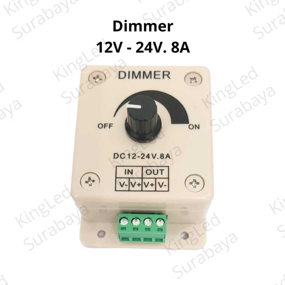 Dimmer LED DC 12V - 24V 8A Peredup Lampu Adjustable Control