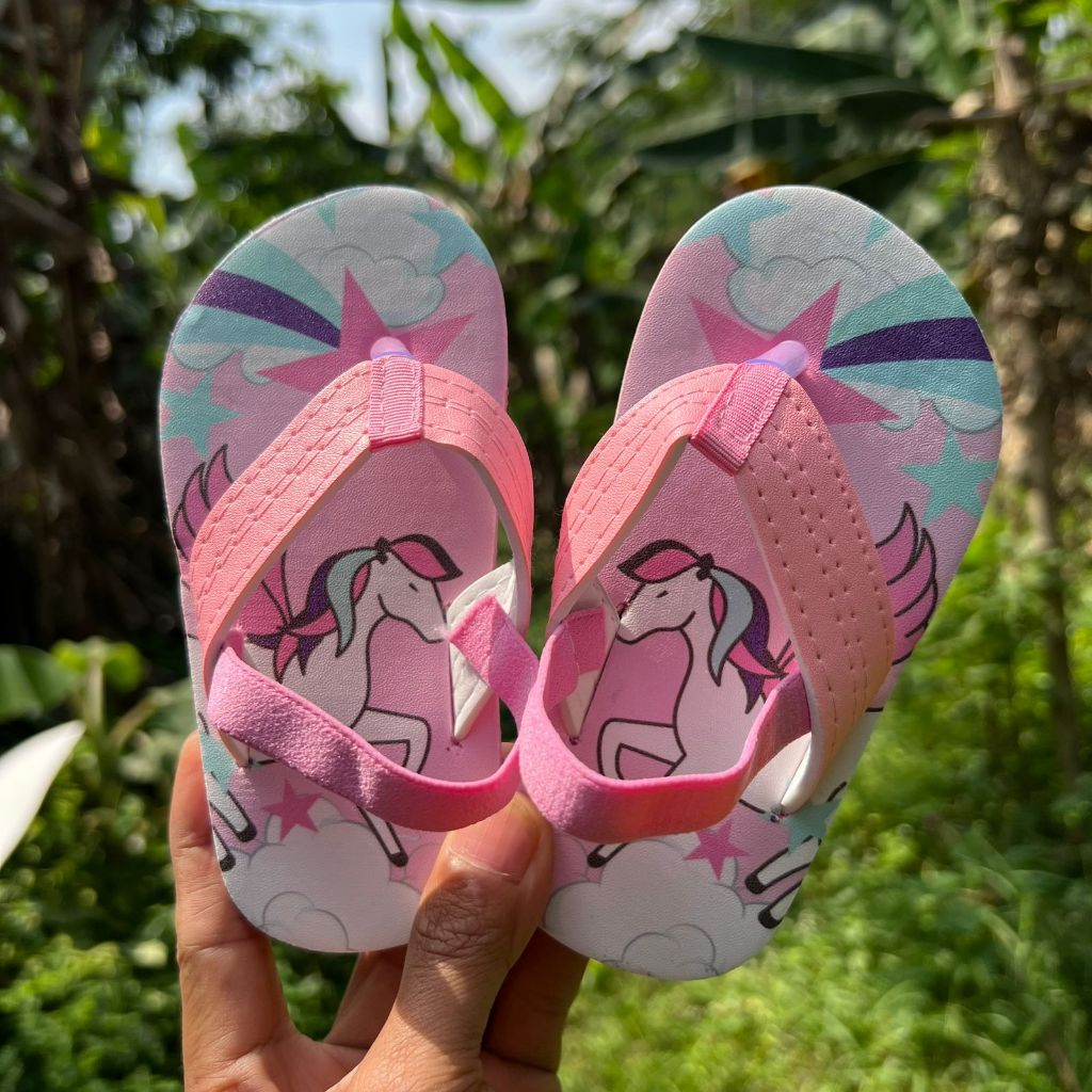 SANDAL ANAK PEREMPUAN LUCU 0-2 TAHUN TALI KARET BELAKANG