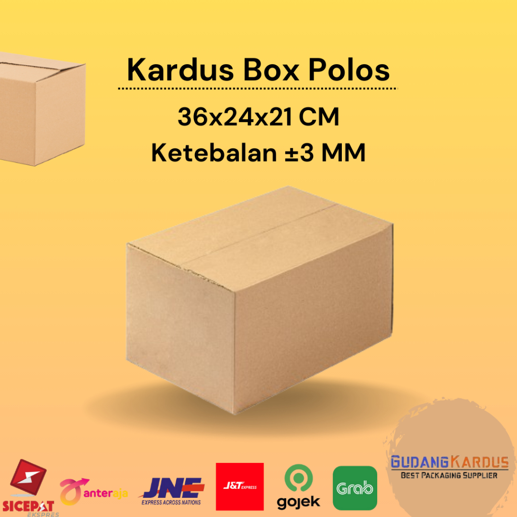 

Kardus Karton Box 36x24x21 CM Kotak Dus Packing Polos