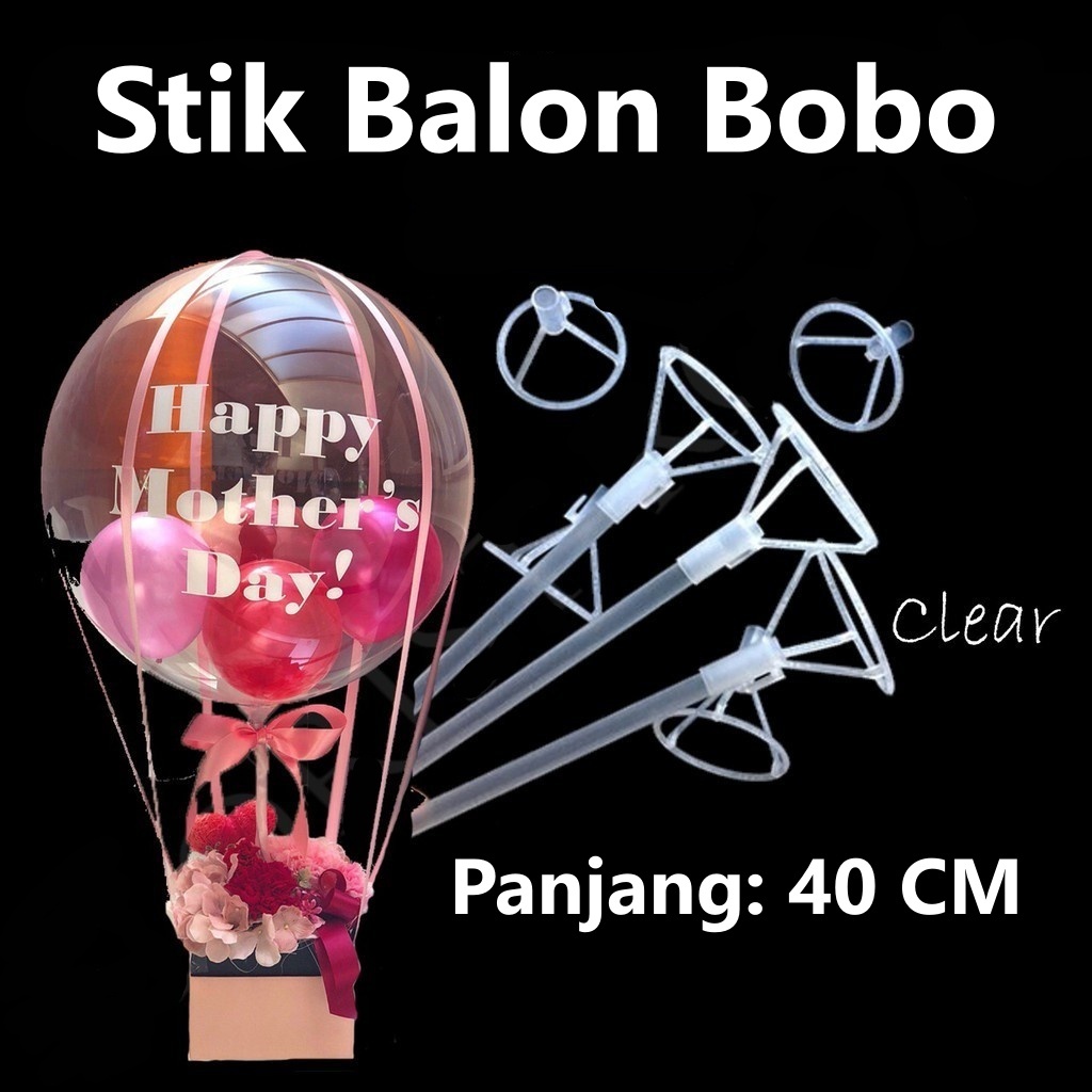 Norden - STIK BALON BOBO 40 CM BESAR - Stick Tangkai Tongkat PVC Gagang Cup Pegangan Murah Medan