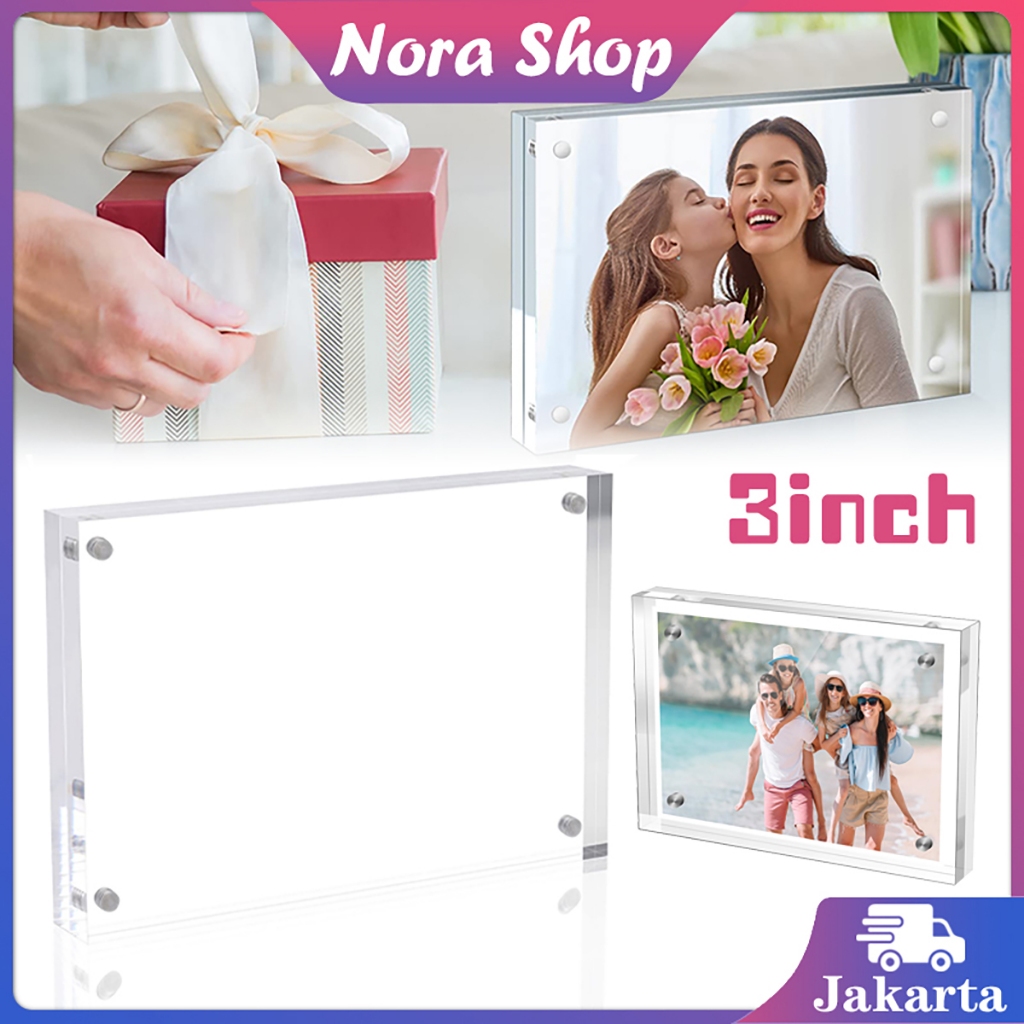 Frame Acrylic Magnet Foto Display Acrylic Frame Photocard Frame Bingkai Untuk Dekorasi Rumah