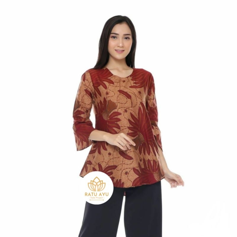 R.A Batik Wanita Elegan Formal Blouse Modern