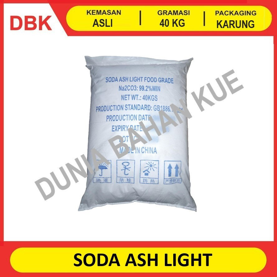 

SODA ASH LIGHT. FOOD GRADE. ex. CHINA - 1 ZAK 40 KG