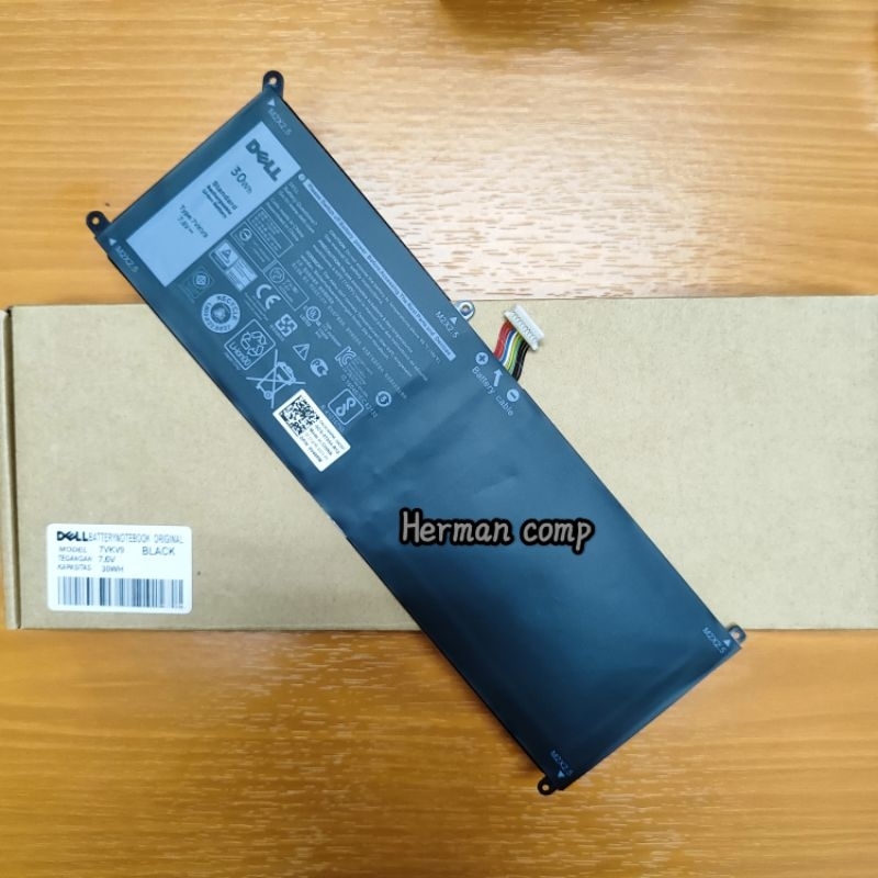 Original Baterai Dell Latitude 12 7275 E7275 , Dell XPS 12 9250 7VKV9 30Wh