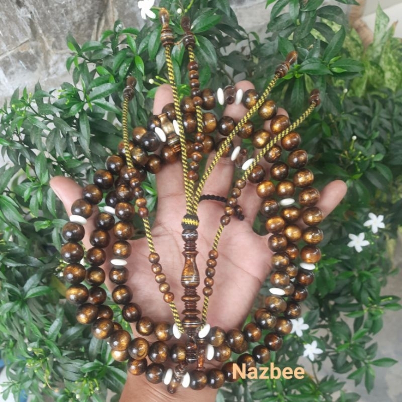 Tasbih Tijani Jumbo Akar Bahar Tali Arus Yuser Emas