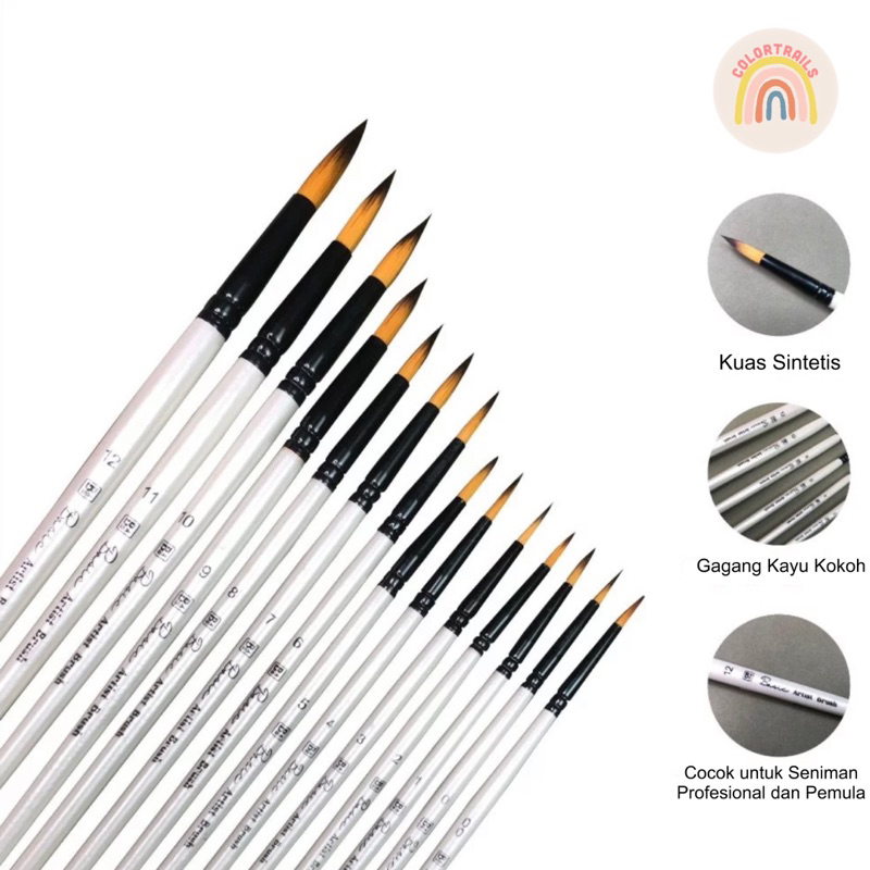 

Artist Basic Single Round Brush by Bali Artemedia Kuas Lukis