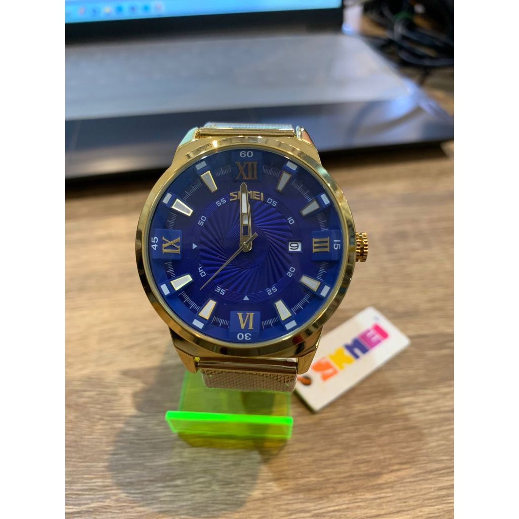 Jam Tangan Rantai Pasir Formal pria Skmei 9166
