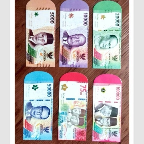 

KI3 AMPLOP ANGPAU BESAR LEBARAN MOTIF ATM UANG UNIK SIZE JUMBO 16X8CM UANG MIX B