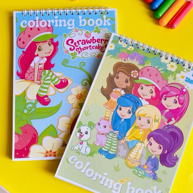 Ekstra Strawberry Shortcake Coloring Book For Kids Girl Edition Buku mewarnai Anak Perempuan
