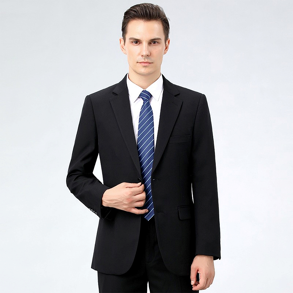 Jas Blazer Pria Slimfit Kasual Korean Style Polos Warna Hitam Jas Non Formal Cowok Cewek Elegan Leng