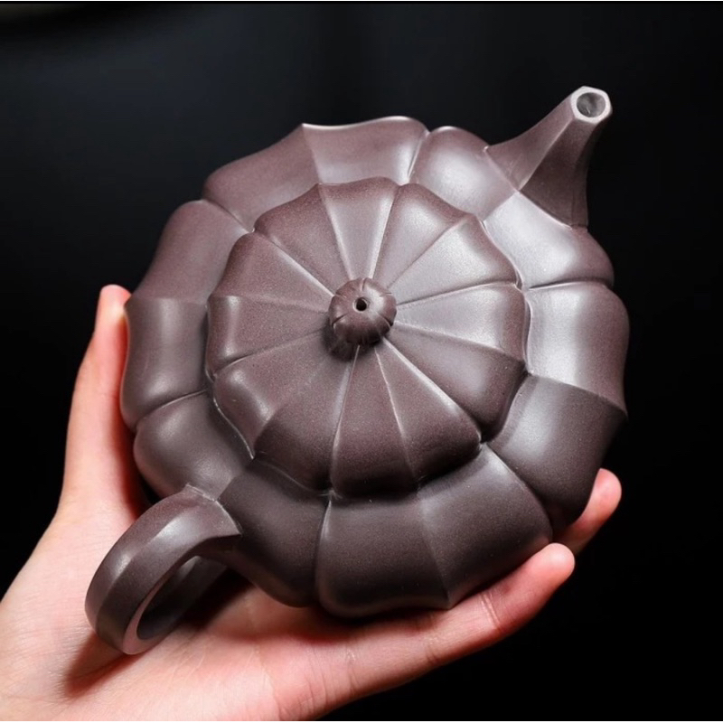 Authentic Yixing Zisha Pure HandMade Ribbed Rhombus TeaPot