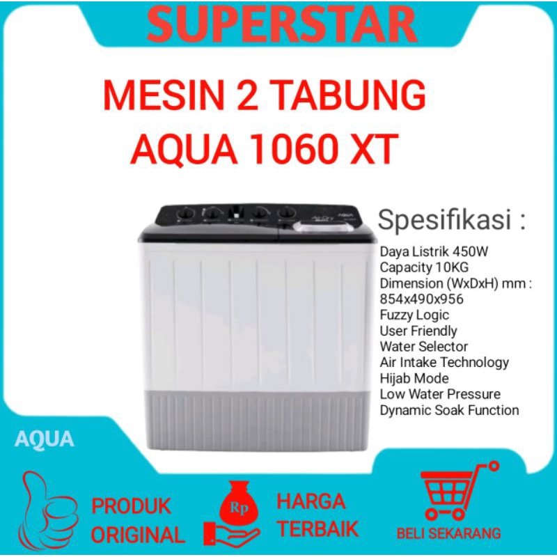 Mesin Cuci AQUA QW-1060 XT/qw1060xt