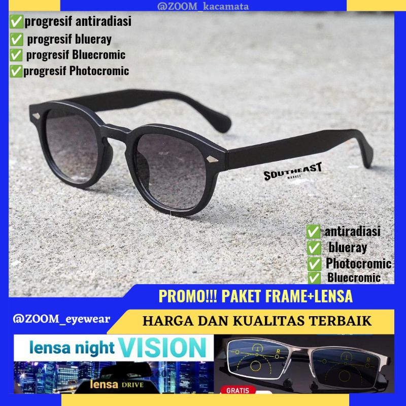 Kacamata Pria Bluecromic | Minus Anti radiasi Photocromic Blueray 3 IN 1 | Kacamata Minus