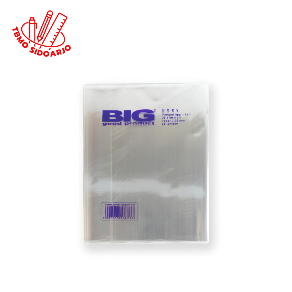 

TBMO Sampul Plastik BIG Sampul Boxy OPP Deluxe Isi 25 Lembar