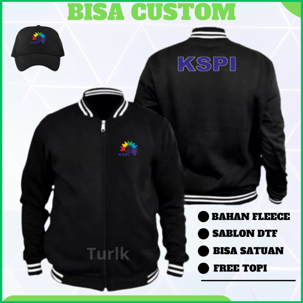 Jaket KSPI Jaket Konfederasi Serikat Pekerja Indonesia Varsity Custom