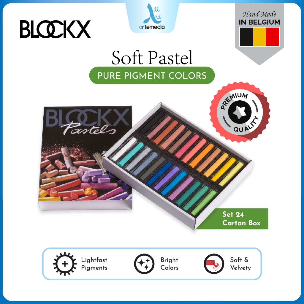 

Blockx Soft Pastel Pure Pigment Set 24 Handmade Krayon Warna Lembut