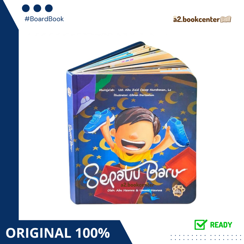 [ABC] Ready Boardbook Haum - Sepatu Baru - Buku Bacaan Anak Sesuai Sunnah