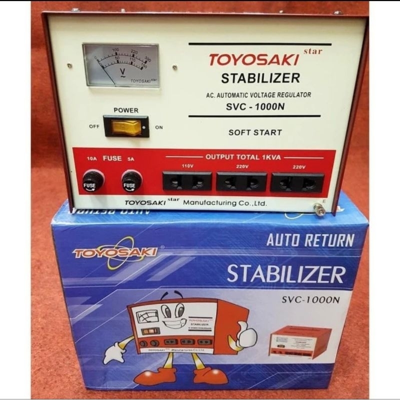Stabilizer Stavol 1000 Watt Stabil Listrik TOYOSAKI SVC 1000N