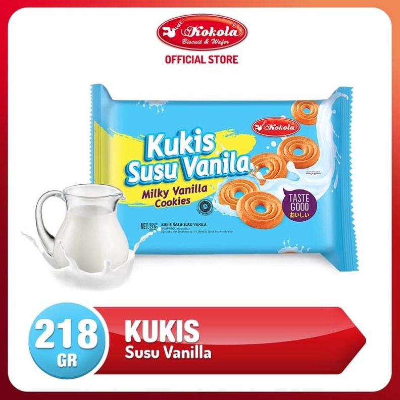 

TERMURAH Kokola Biskuit Kukis vanila 218gr