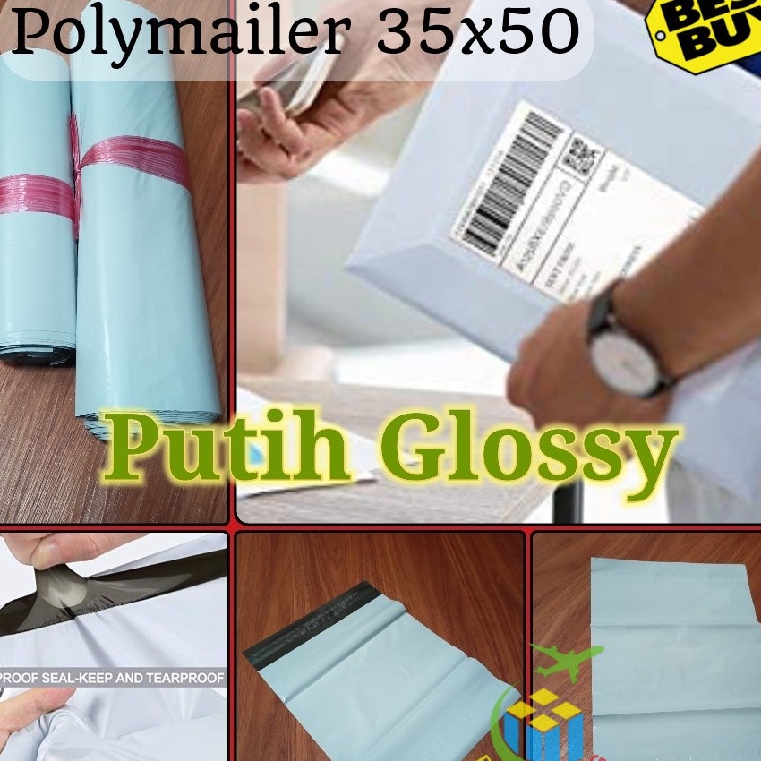 

Terkini Polymailer Putih 35x5 Kantong Plastik Polimer Glossy Olshop Besar Original Premium