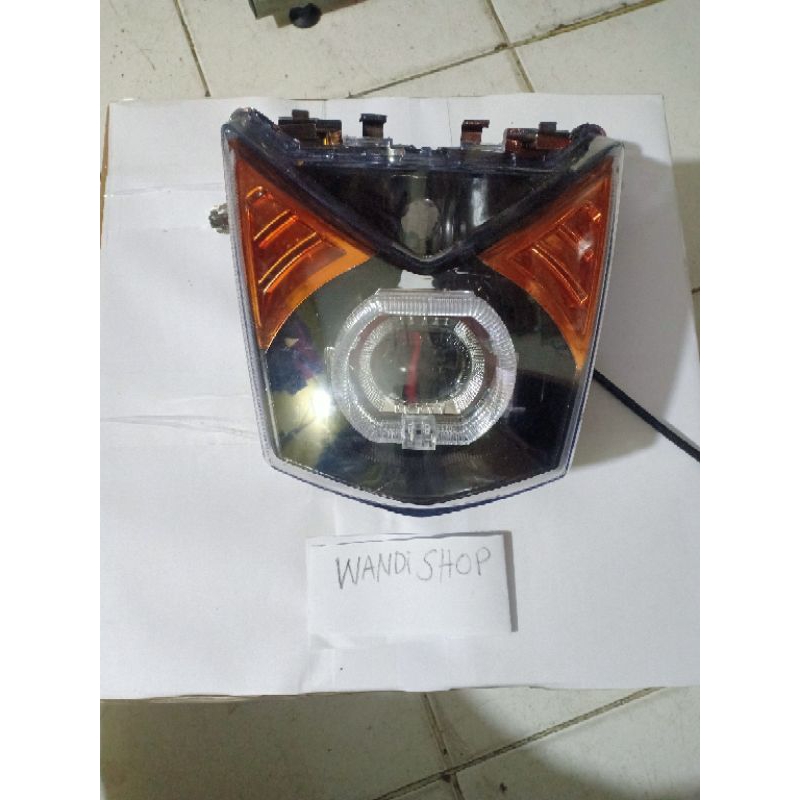 reflektor  lampu depan bilet ala ala beat fi custome black orange lampu depan bilet ala ala beat fi 