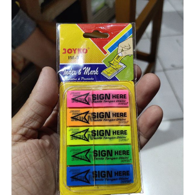 

HJ6 Index Mark Sign here Joyko IM37