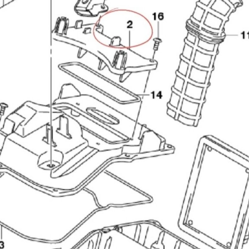 Cover Tutup Box Filter Saringan Udara Gsx 150 R S Bandit 150 Asli Ori Sgp Terlaris 13741-23K00-000 T