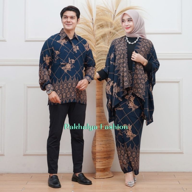 couple cardigan outer kondangan batik masa kini