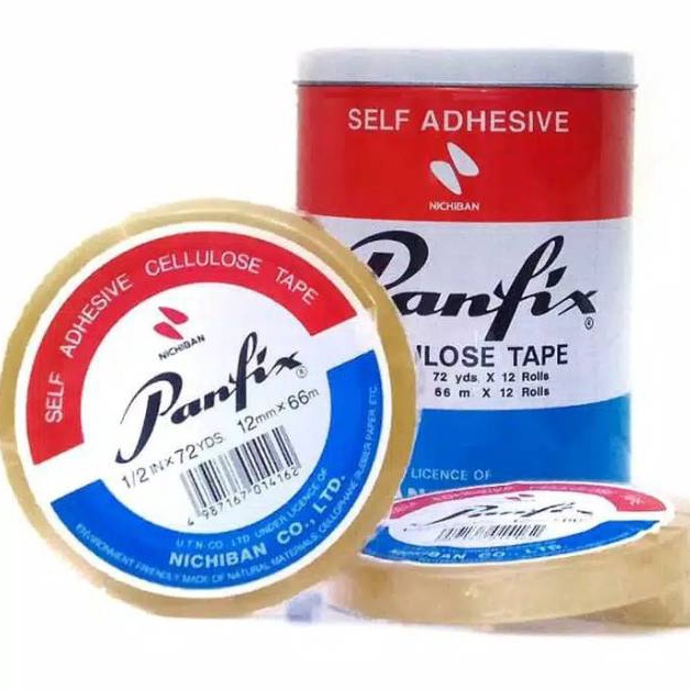 

WAH Selotip Panfix 12 x 72 Yards Self Adhesive Cellulose Tape