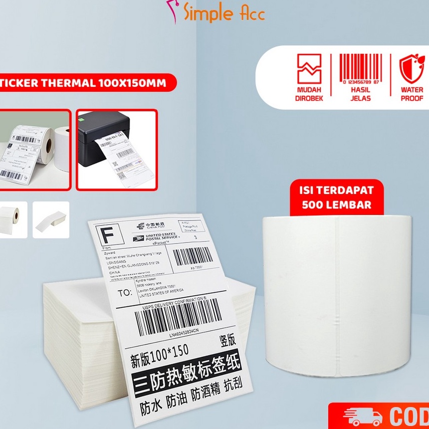 

HJ6 DOA72 Label Sticker Thermal 1x15 MM Isi 5 LEMBAR Kertas Stiker Resi Label Barcode Kertas Thermal Kertas Printer