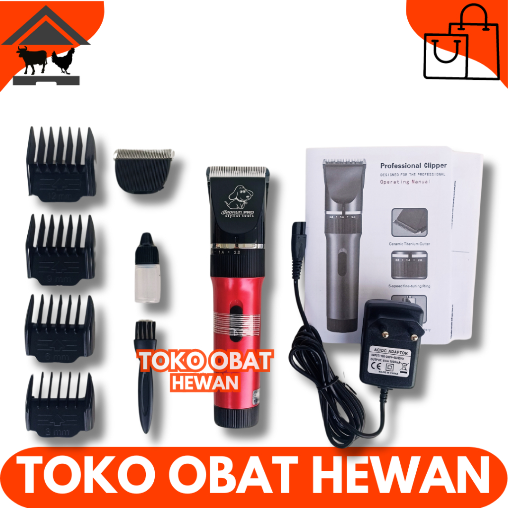 Wulann_Gemintang Baorun S1 P6 P7 P9 - Alat Cukur Domba Anjing Kucing - Baorun P6 - Baorun P7 -