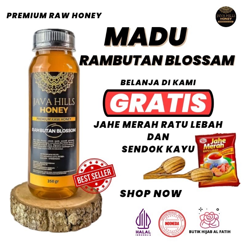 

Madu javahills Murni Asli Nektar Rambutan Blossom Premium 100% Alami Pure Raw Honey mumtaz COD