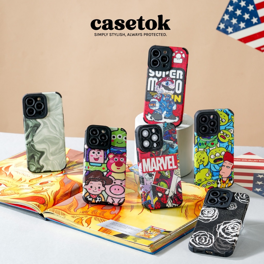 CASETOK Leather grain softcase case for 7 - 13 pro max