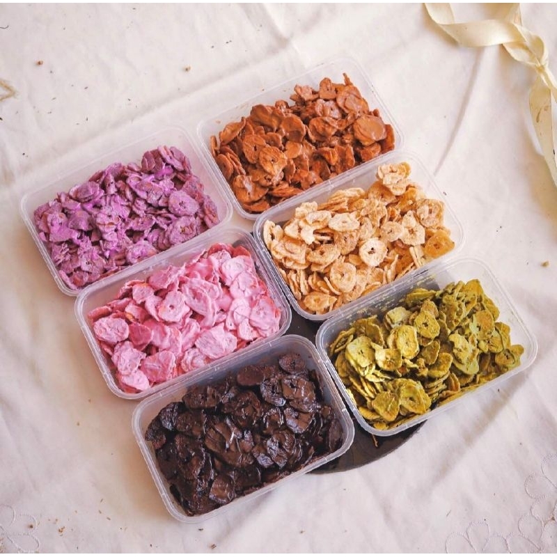 

[ 120gram ] KERIPIK PISANG COKLAT LUMER KEMASAN BOX 500ML