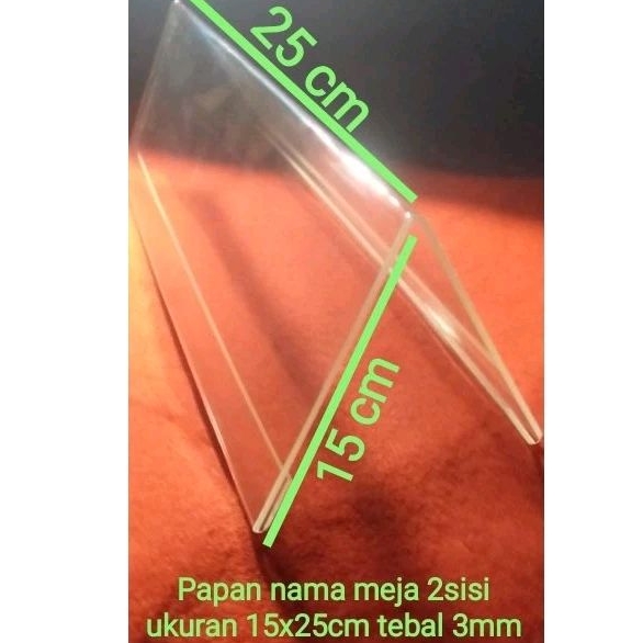 

Papan nama custom uk 15x25cm tebal 3mm
