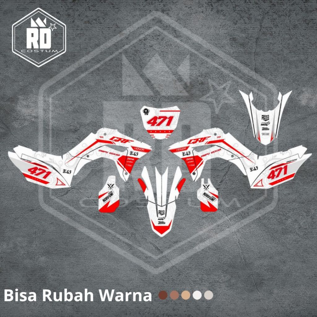 Decal CRF 150 L full body Hologram - Stiker Dekal Variasi Honda CRF 150L