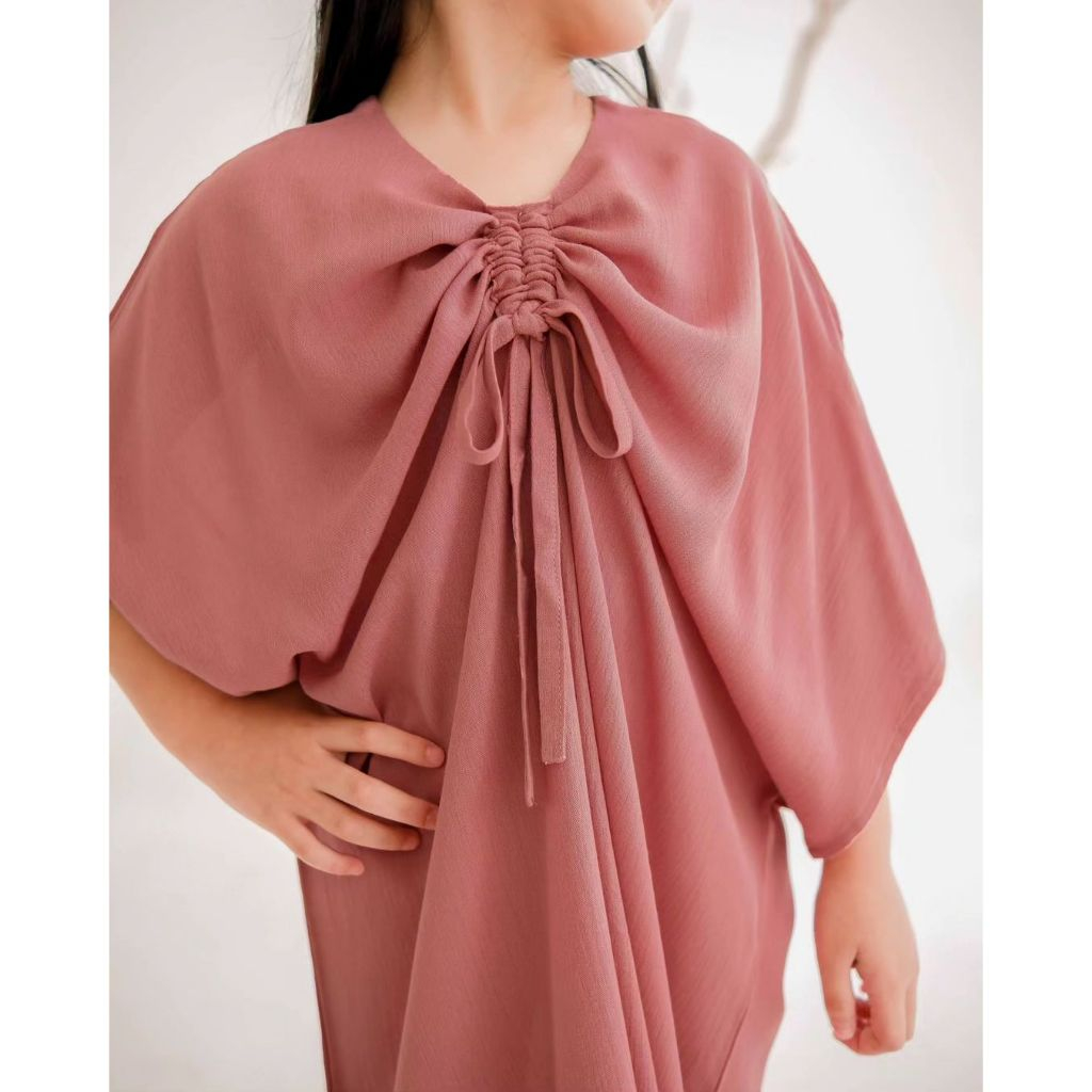 Kaftan Anak Perempuan Umur 8 9 Tahun Baju Muslim Dress Pesta Dres Idul Fitri Ank Set Hijab Kerudung 